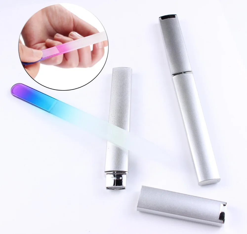 Professional Glass Buffer 5PCS Mix Color Glass Nail Files Durable