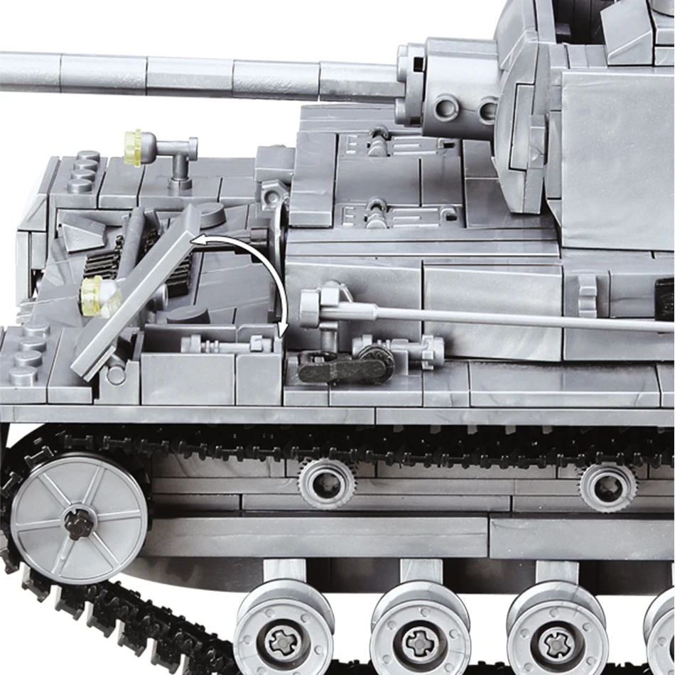 

1193pcs Military Amry Building Blocks German soldier WW2 F2 Tank Bricks Compatible legoings City Educational Toys for Children