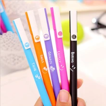 Кавайные смайлики гелевая ручка милые корейские канцелярские принадлежности Papelaria материал escolar школьные принадлежности WJ0035