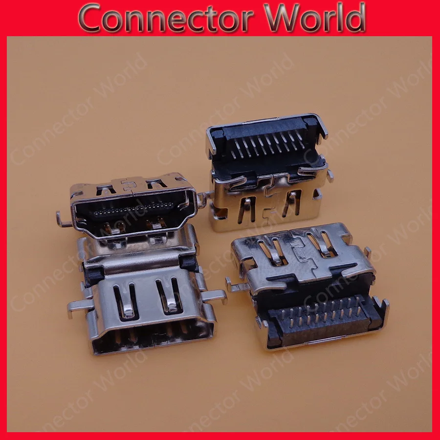 Beste 10 100 stks Vervanging HDMI Vrouwelijke Jack PCB Socket Connector 19 p HDMI Poort voor Asus Lenovo HP samsung Etc Laptop Moederbord