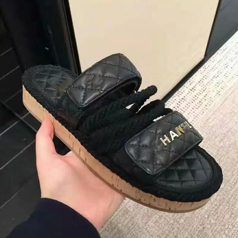 

2019 womens sandals flat Casual ladies sandals summer leather flats women hollow Slip-On Rome size 35-40