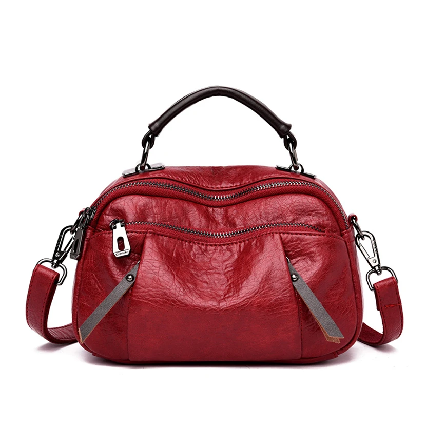Роскошные женские сумки дизайнерские брендовые кожаные сумки на плечо женские модные сумки через плечо для женщин клатч кошелек мешок основной - Цвет: Red
