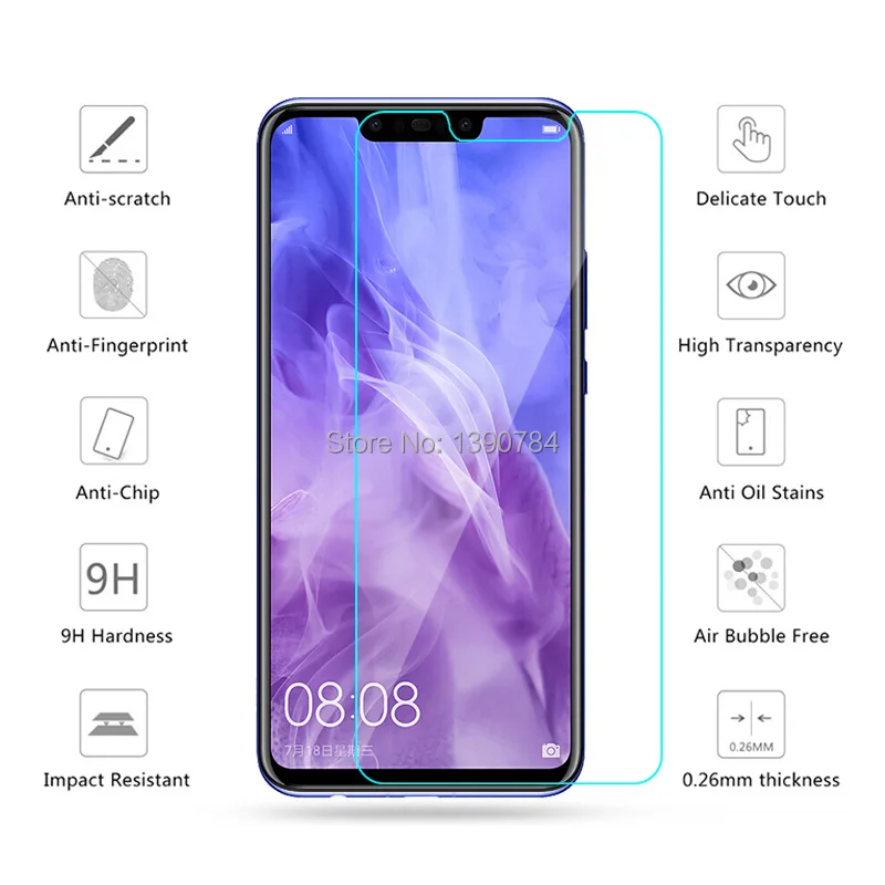 10 шт 2.5D Закаленное стекло для huawei Nova 3 3i 6,3 "протектор экрана для huawei Nova 3 3i Nova3 Nova3i 6,3" Закаленное стекло пленка