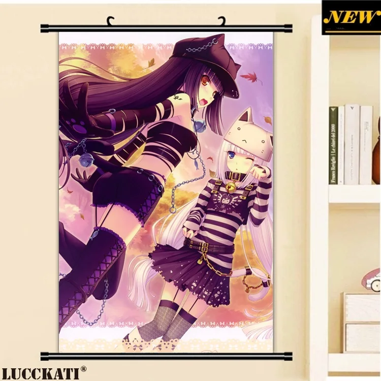 40X60 см Neko Para nekopara животные уши nekomimi хвост соски лоли мультфильм аниме Настенная картина Фреска плакат прокрутки холст живопись