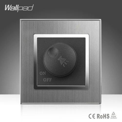 Voice Switch Wallpad Luxury 110-250V Brushed Metal UK EU Standard Rotray Tuning Volume Control Wall | Обустройство дома