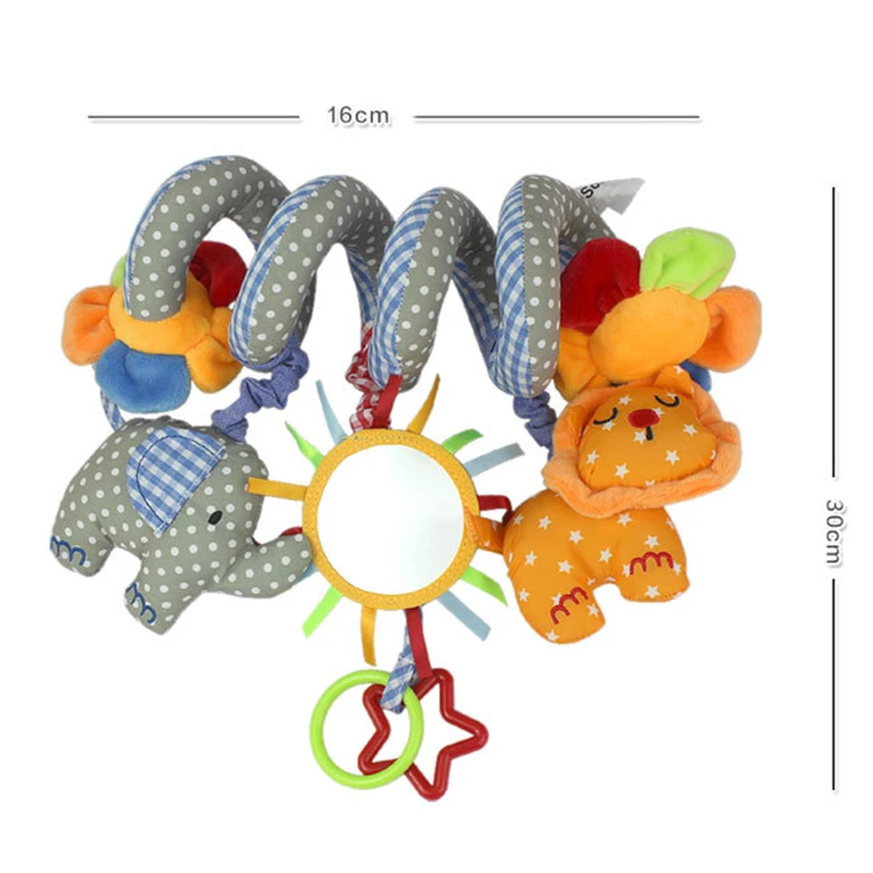 Раннее развитие мягкая детская кроватка кровать коляска игрушка спираль детские игрушки для новорожденных подвесное сиденье в автомобиль