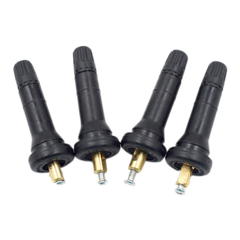 4 шт. Тип датчик давления в шинах Tpms клапан стволовых сопла для Chevrolet Renault Ford - Color: Black