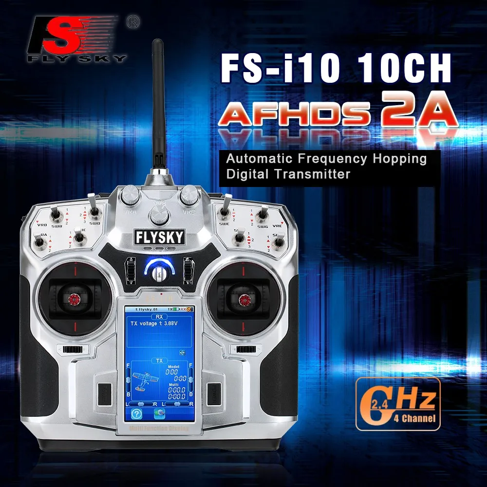 Новейший FlySky FS i10 2,4G цифровой пропорциональный 10CH RC передатчик Контролер с модель приемника ру Радиоуправляемый системы