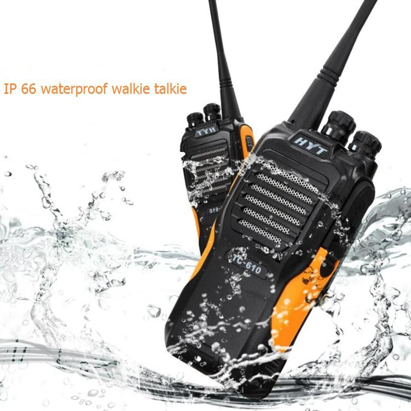 

2018 new HYT TC-610 5W Portable Two Way Radio Waterproof UHF VHF Business CB ham Radio 136-174/350-390MHz 400-420MHz/450-470
