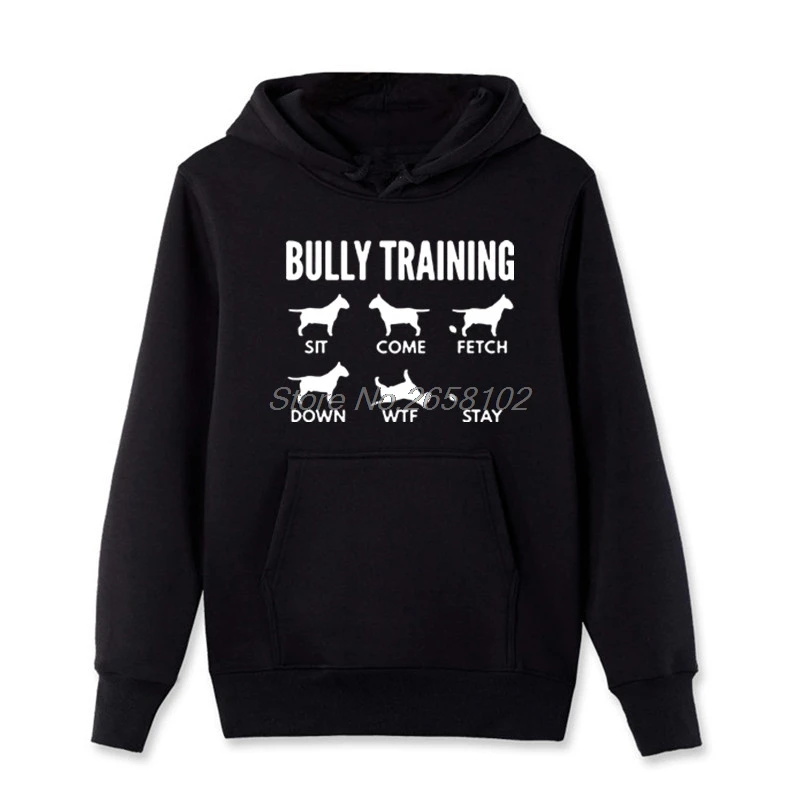Забавный бультерьер Bully тренировочный Принт толстовки Весна Осень мужские