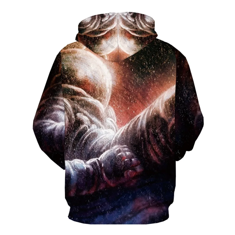 KYKU Brand Astronaut Hoodie Men Psychedelic Hoodie Print Galaxy Space Hoody Anime Colorful 3d Printed Harajuku Sweatshirt Printe