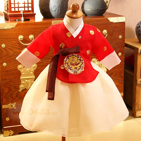 

2020 NEW GirlsPremium Korean Tradtional Girl Hanbok Dress Kids Birthday Party Korean Dolbok Gift