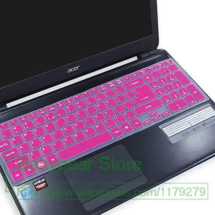 15,6 силиконовая клавиатура протектор кожного покрова для acer Aspire E5-511G E15 ES1-512 VN7-791G extensa 2508 ES1-531 EX2519 EK-571G - Цвет: rose