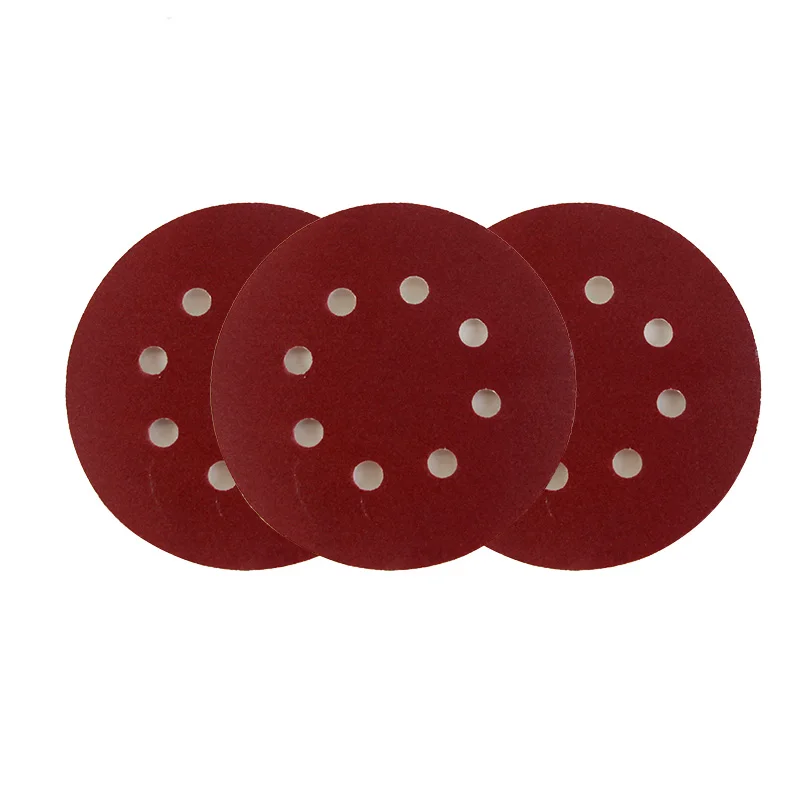 

10 Pieces Round 5 inch 8 Hole 125mm Self-adhesive Alumina Abrasive Sandpaper Flocking Grits 80 to 1000