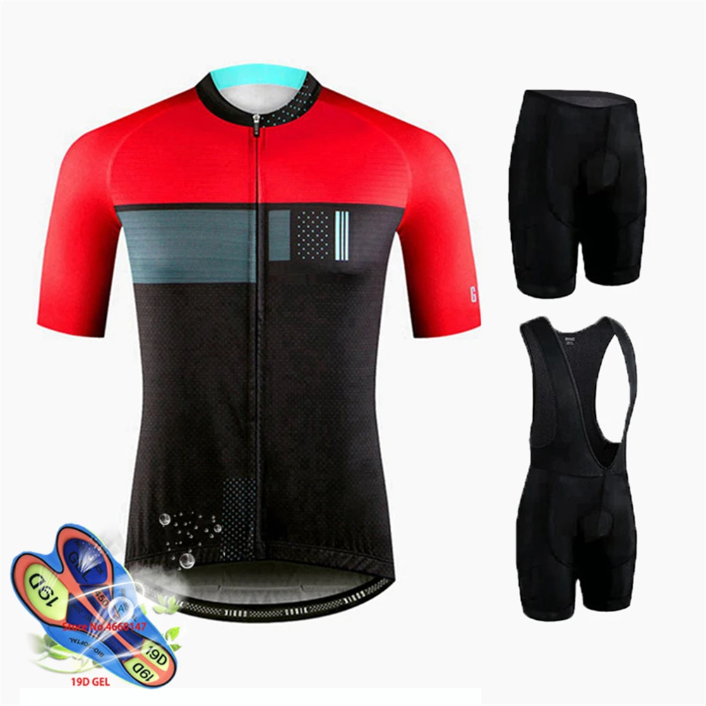 Camiseta de ciclismo para hombre 2019 Pro equipo bicicleta de verano ropa de ciclismo juego de secado rápido deporte de carreras Mtb bicicleta Jerseys bicicleta uniforme