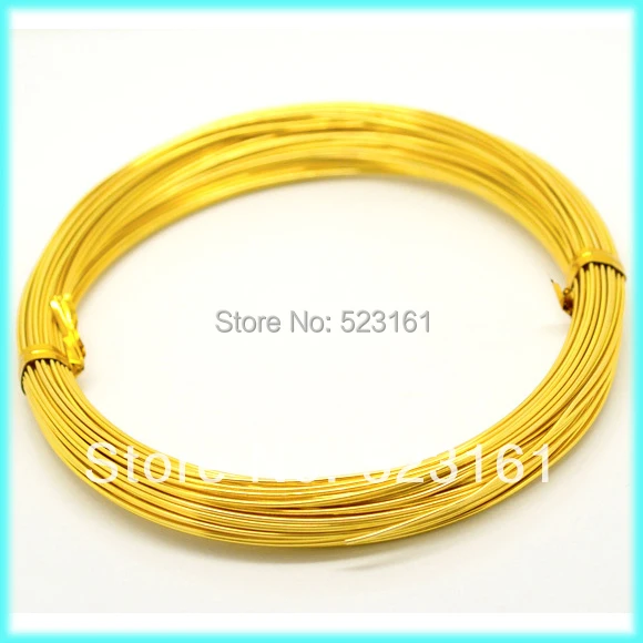 

New 1mm or 18 gauge Shining Gold Plated DIY Aluminum Wire Craft 1 roll(10m or 11yd) Wire for Jewelry Making