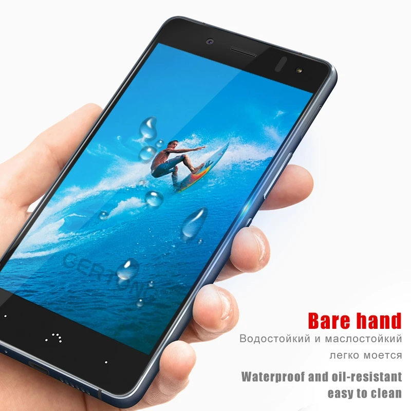 Закаленное стекло GerTong с полным покрытием для BQ Aquaris V Plus U2 Lite ультратонкая
