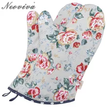 Neoviva хлопок стеганая печь рукавицы для взрослых женщин набор из 2 цветочных карьер цветение Прихватки для кухни Mutfak Aksesuarlari Cocin