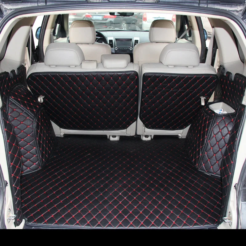 

lsrtw2017 fiber leather car trunk mat for mitsubishi outlander 2006 2007 2008 2009 2010 2011 2012 2013 2nd generation