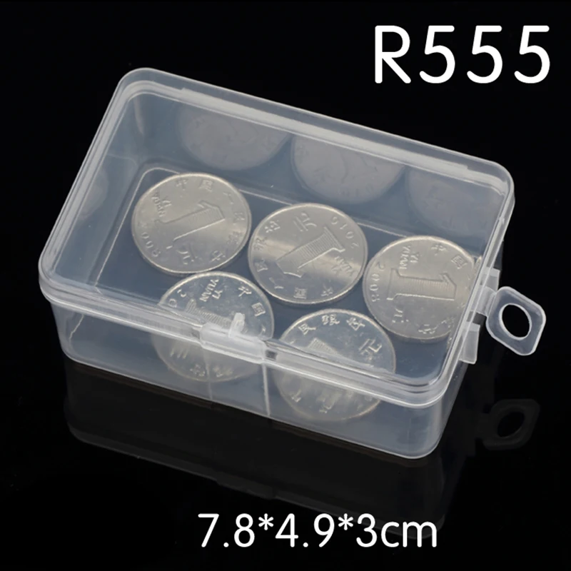 Пластиковая Маленькая прозрачная коробка для хранения ювелирных изделий Pill чип Органайзер Контейнер Чехол для дизайна ногтей батарея гаджеты коробки водонепроницаемый - Цвет: 10
