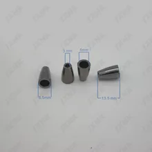 20 pcs/Lot 8.5mm Hollow Conical Stopper Without Lid Cord Ends Lock Plated Toggle Clip for Paracord Bracelet black nickel coloer