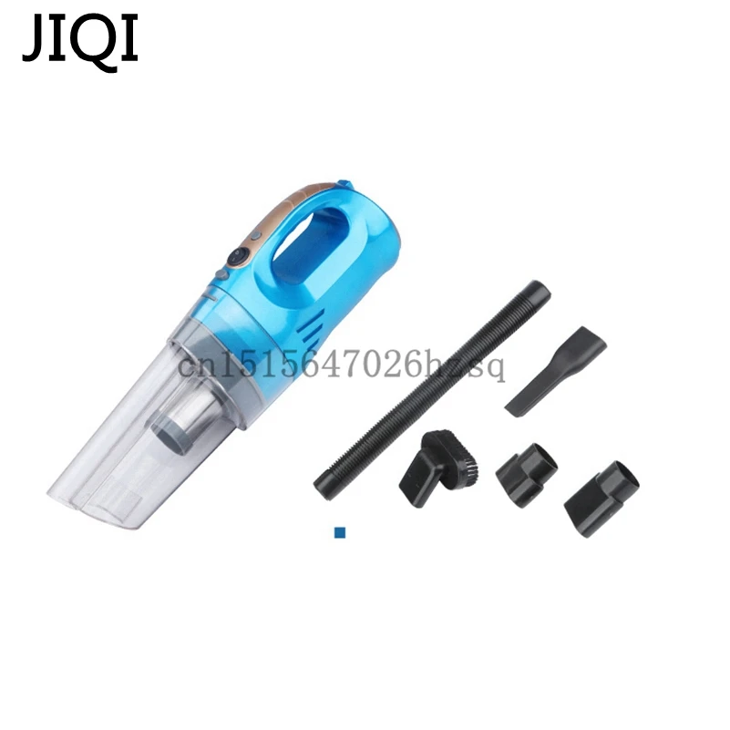 JIQI очистители для автомобилей с линиями освещения Портативный мощные Пылесосы для сухой и влажной уборки Многофункциональный DC12V - Цвет: Синий