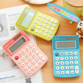 

Korea deli Stationery Small Square Calculator Personalized Mini Candy Color School & Office Electronics Creative Calculator
