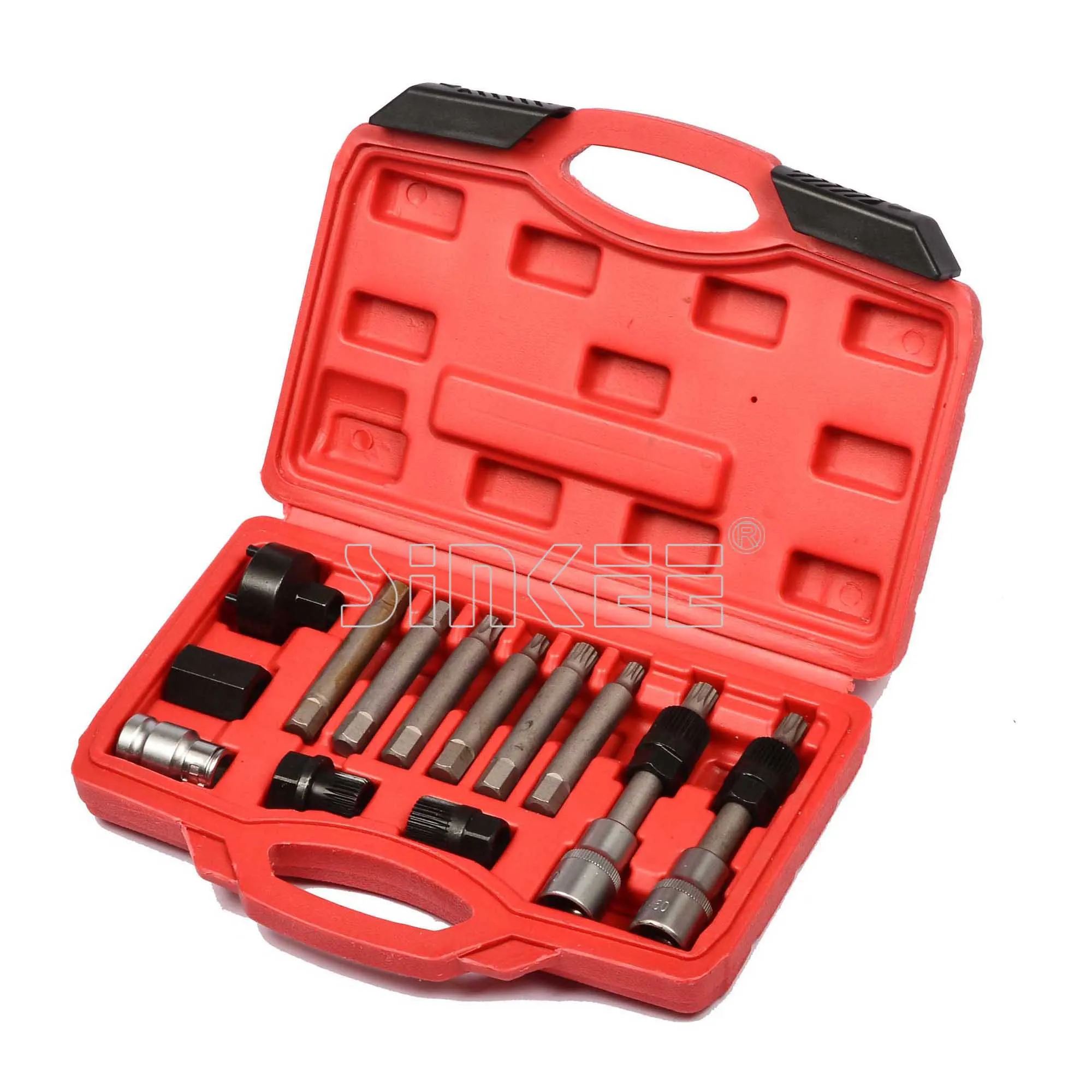 13 Pcs Alternator Freewheel Pulley Removal Engine Auto Tool Set For