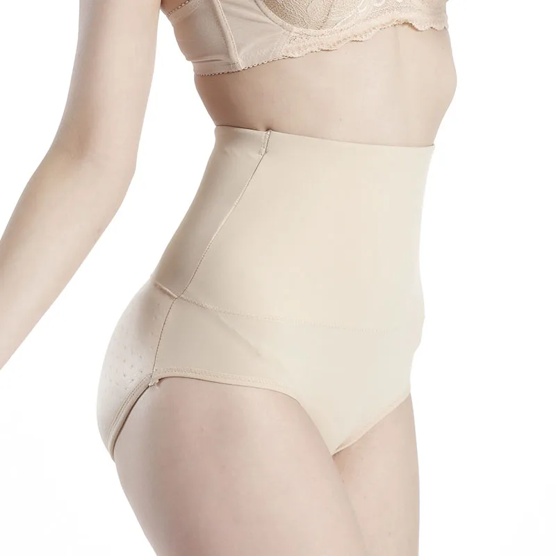 Высокая талия женское нижнее белье bodyshort сплошной цвет дамы трусы Послеродовая