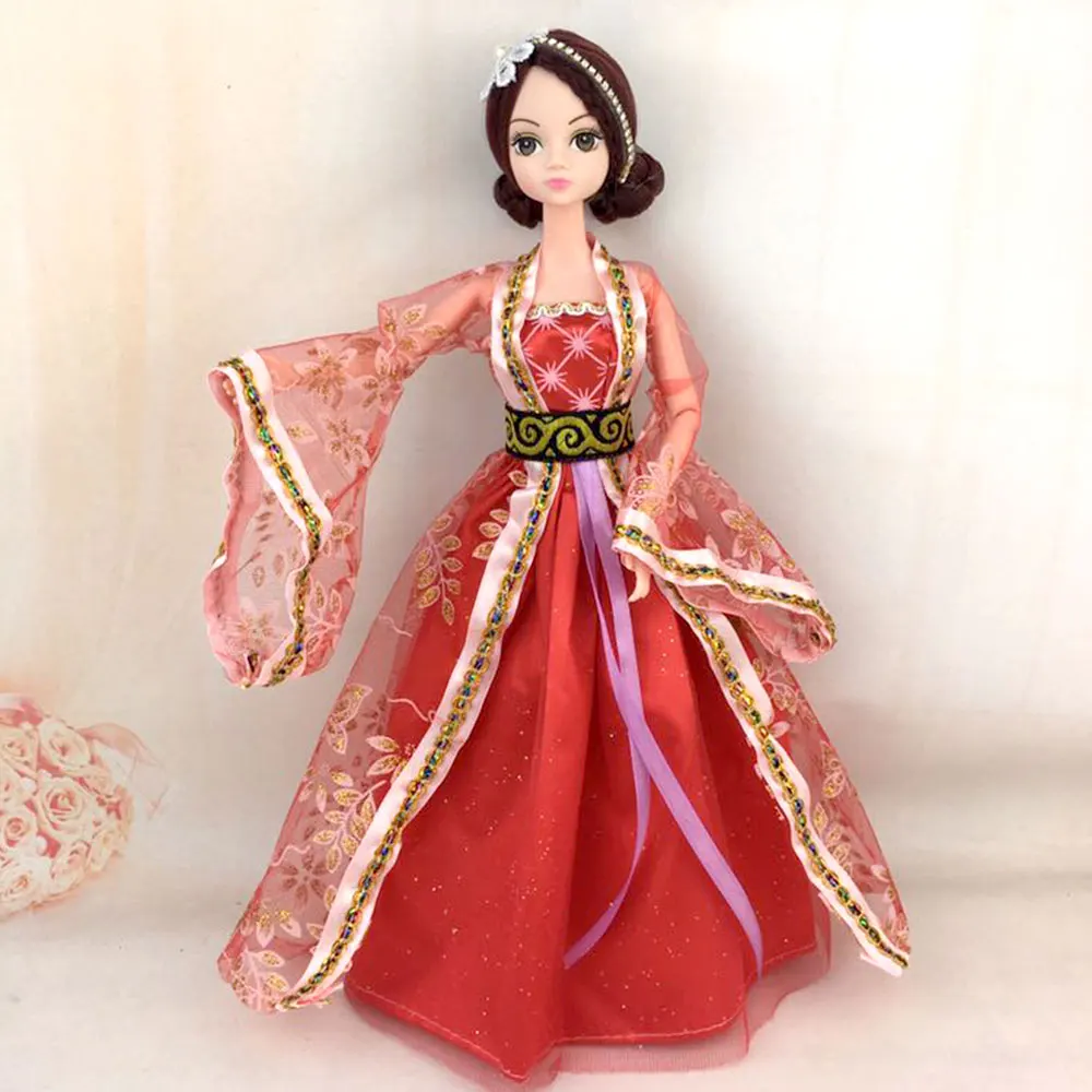 

Multi-color Cosplay Dress For Dolls Traditional Chinese Ancient classical Costume Clothes Handmake Doll Dress Random