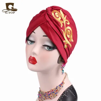 

NEW women elegant ruffle turban Head Wrap headband Cap hijabs Chemo Bandana hat