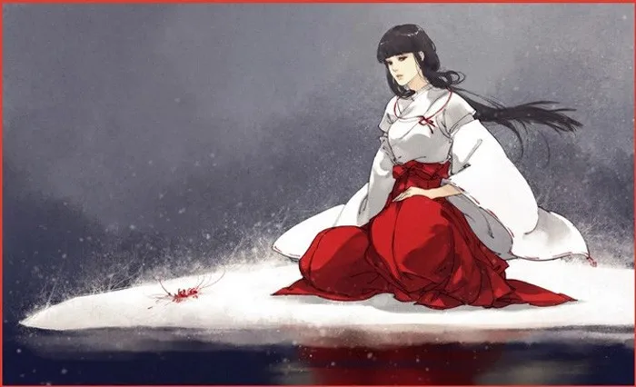 Cosplay&Ware [15]Anime Kikyo Kimono Cosplay Costume Full Set Christmas Performance Size S M L Xl -Cosplay&Ware anime Shop