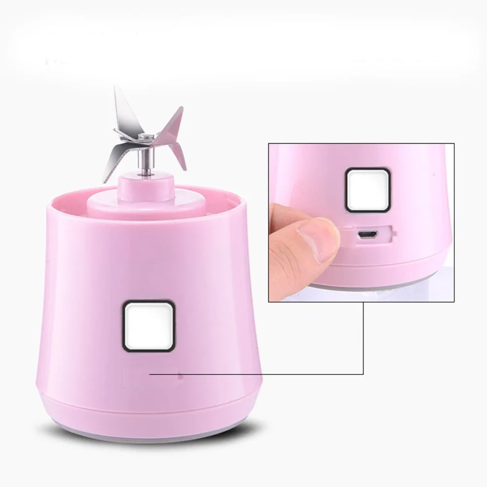 2019 480 мл USB Мини Блендер стеклянная соковыжималка бутылка 6 лезвий портативный