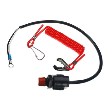

Wire Engine Outboard Kill Switch Component Set Protection Plastic Black Safety Lanyard Replacement Accessories