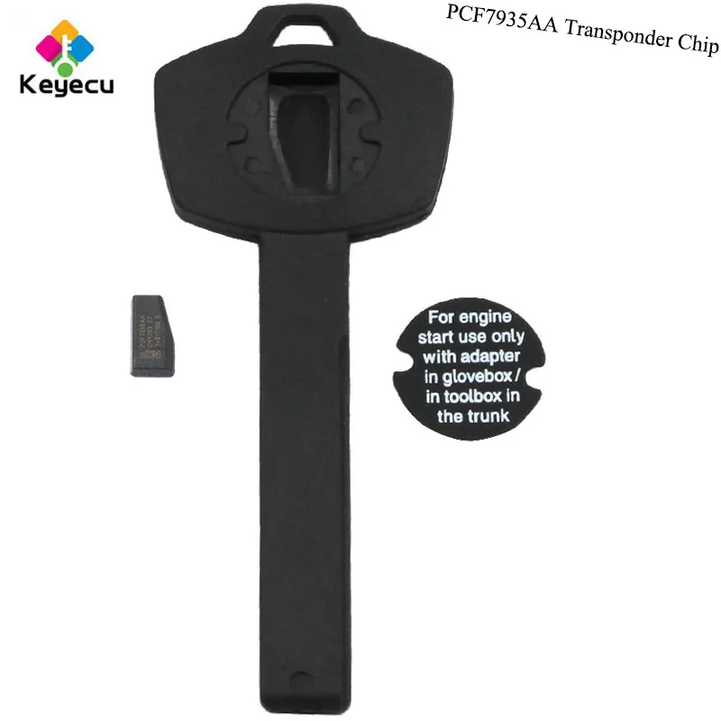Запасной пластиковый ключ KEYECU для BMW X5 X6 E93 E92 E60 с чипом ID44 PCF7935 или без чипа на
