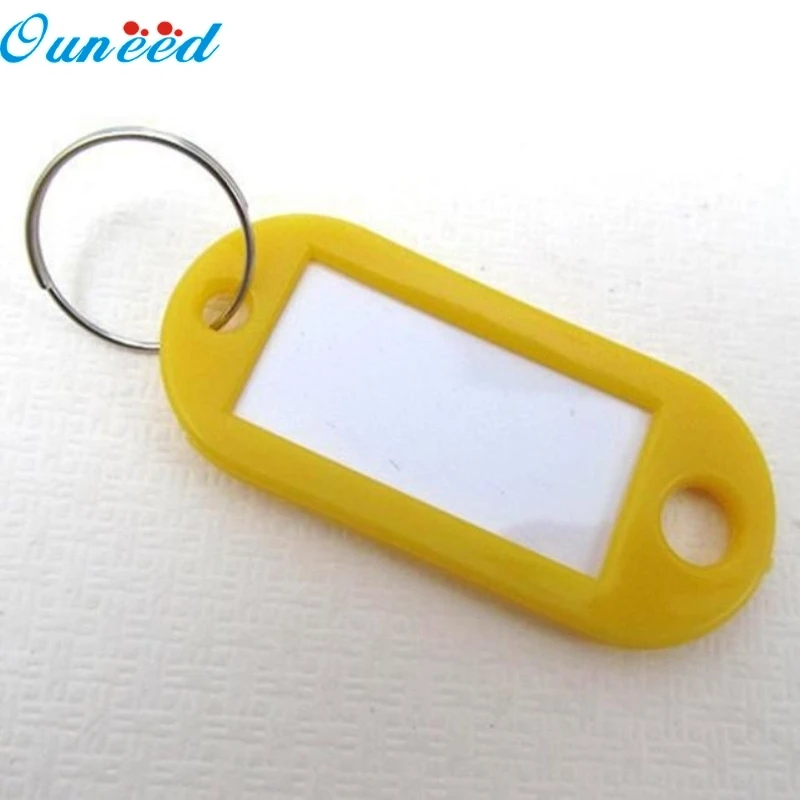 

Ouneed Happy Gift 100 Pieces Plastic Key Tags Assorted Key Rings ID Tags Name Card Label Hot Sale 1PC