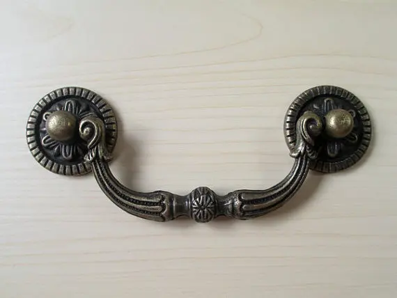 3 3/4 Dresser Drawer Pulls Handles Knob Antique Bronze / Rustic Kitchen Cabinet Knobs Handle Pull Vintage Furniture Hardware dresser knobs oval antique bronze drawer knobs pulls handles cabinet door knobs pull handle rustic furniture knob hardware