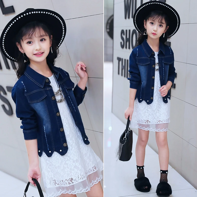 infant white jean jacket