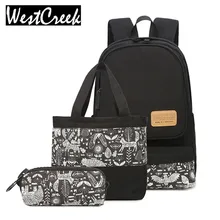 Национальные Женщины Bagpack Кошелек Холст Студенческая Школа Рюкзаки для Девочек-Подростков Животных Сова Печати Плеча Сумки Пенал