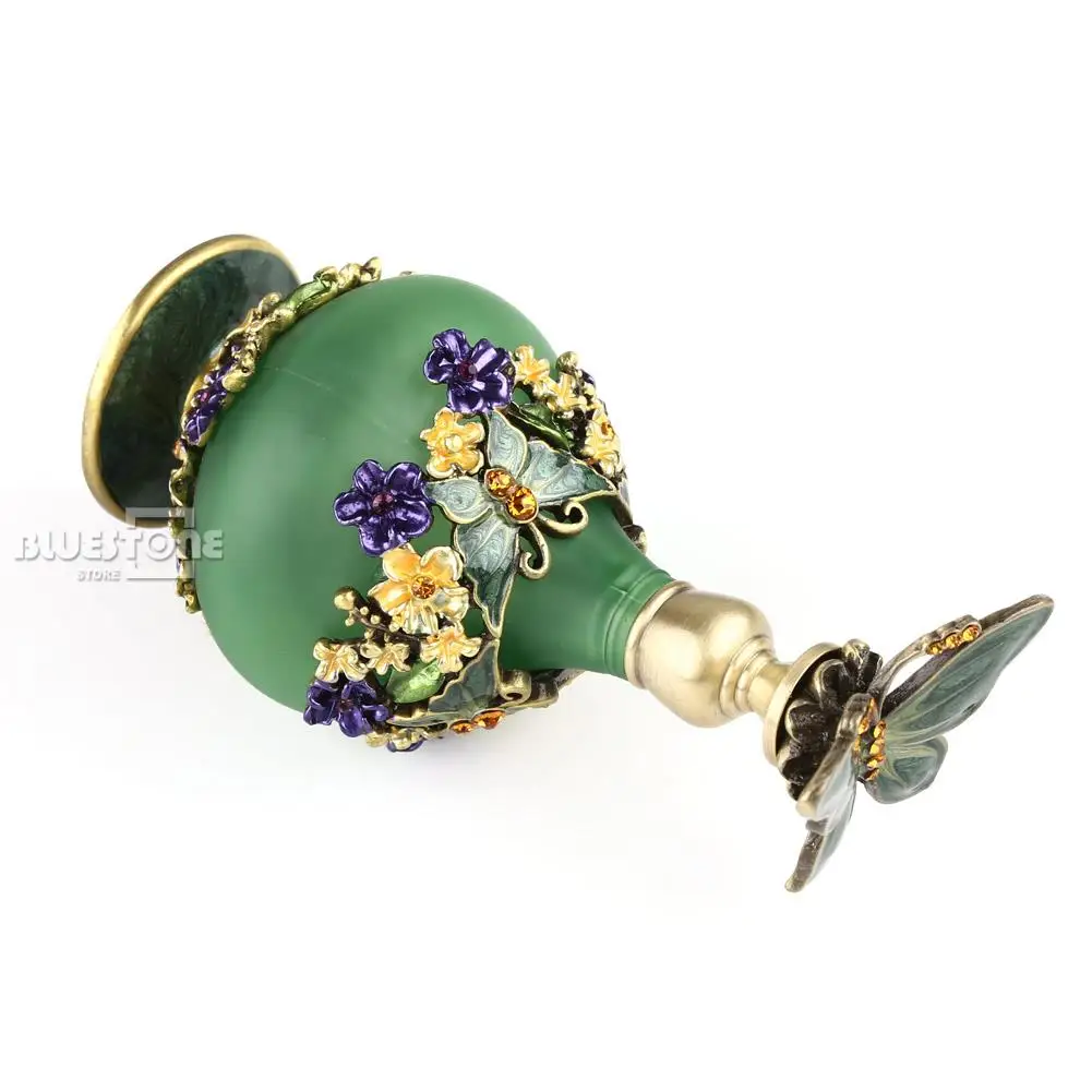 Kaufen 23ml Antike Schmetterling Leere Kristall Metall Parfüm Flasche Hochzeit Geschenk Kunst Decor