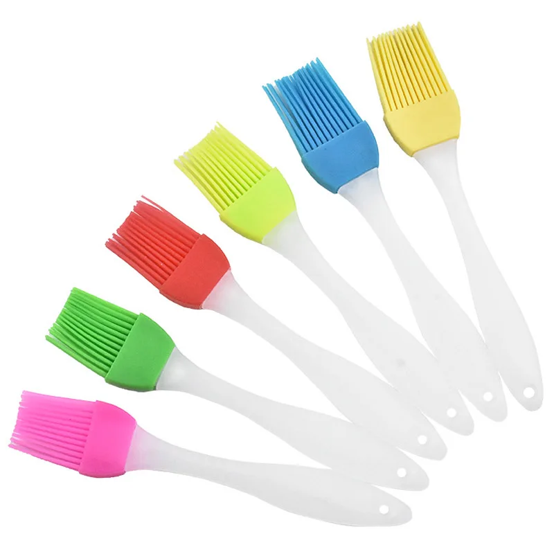 

1pcs Pastry Oil Brush Silicone Baking Bakeware Bread Cook Brushes Pastry Oil BBQ Basting Brush Tool Color Random