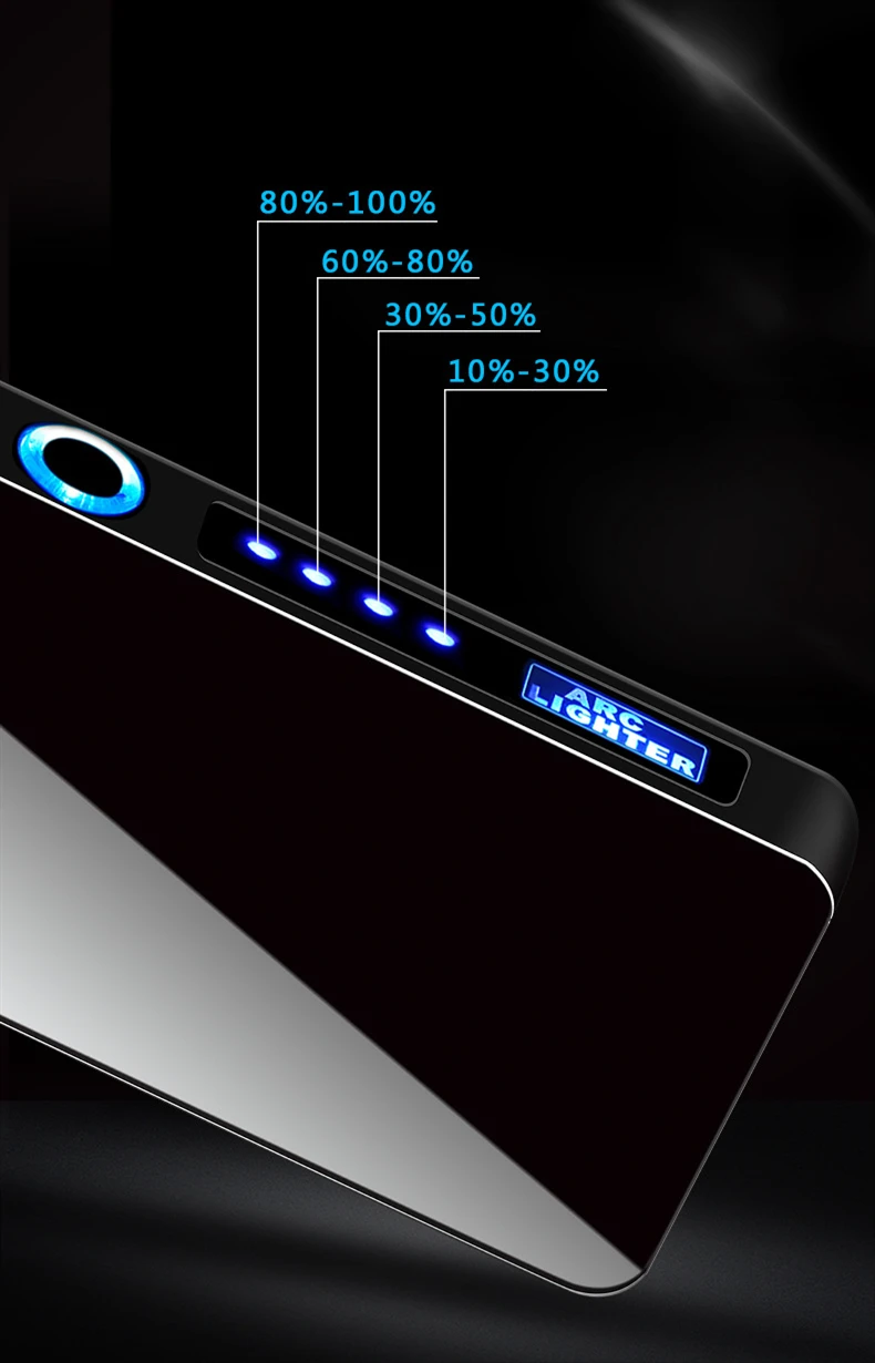 Электронная зажигалка, двойная дуга, ветрозащитная, беспламенная, USB, перезаряжаемая, металлическая, электрическая зажигалка, плазменная зажигалка, мужские подарки