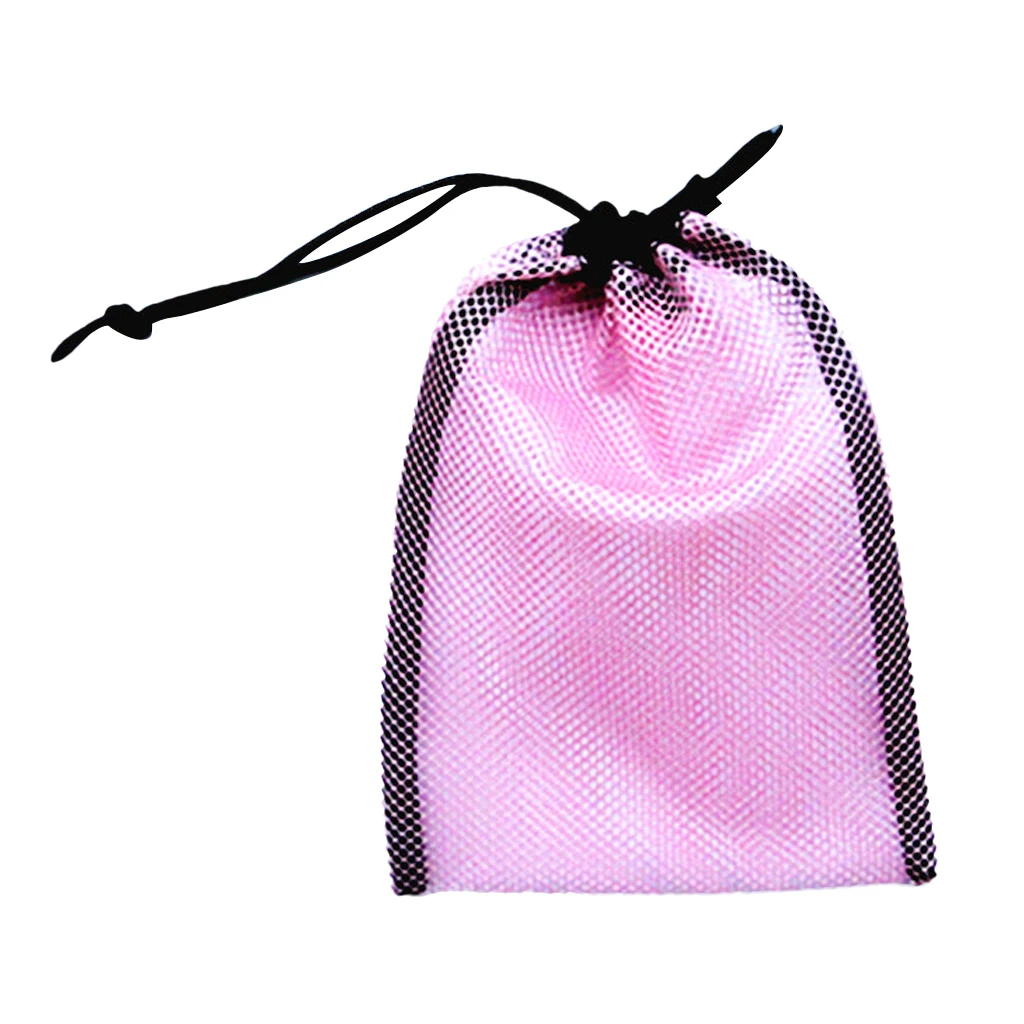 2 Pieces Heavy Duty Small Mesh Storage Bag for Water Sports Scuba Diving Snorkel Swim Mask Gear Equipment Accessories 6.5