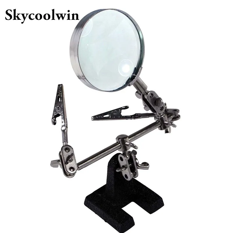 Magnifying Glass Third Hand Loupe,Multifunction Helping Repair