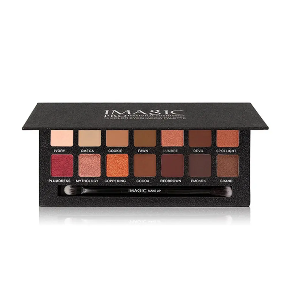 

IMAGIC 14 Colors Eyeshadow Palette Shimmer Glitter Eye Shadow Powder Matt Eyeshadow Cosmetic Makeup Eye Beauty Makeup