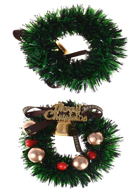 1Pc Mini Christmas Wreath Miniature Merry Christmas Garland Ornaments For 1:12 Scale Dollhouse Home Decor Gift For Kids