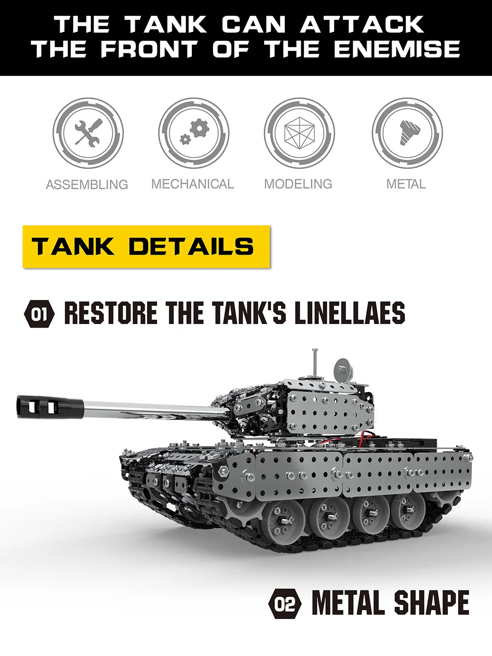 Новое поступление, комплект танков из нержавеющей стали с дистанционным управлением, набор военных танков, набор кирпичей, совместимых с моделями строительных блоков