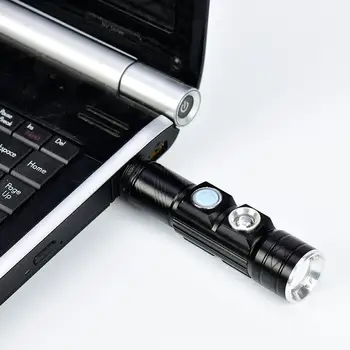 

SKYWOLFEYE Portable Light Mini 6000 LM XPE LED Flashlight Built-in Battery Torch 4 Modes Adjustable Focus Lantern Pocket Clip