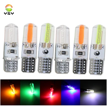 

YSY T10 COB Silica LED Interior Bulbs For Car Replacement Lights Trunk Light License Plate Lights DC 12V white red blue yellow