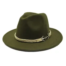 OZyc Мода для женщин и мужчин шерстяная шляпа Fedora для джентльмена элегантный леди гибкий колпак широкий джазования с полями церкви Крестный отец сомбреро
